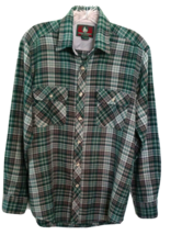 High Sierra Men&#39;s Medium Shirt Green Plaid Virgin Acrylic Vintage - $10.58