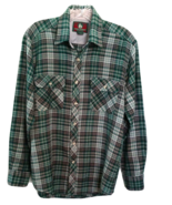 High Sierra Men&#39;s Medium Shirt Green Plaid Virgin Acrylic Vintage - £8.36 GBP