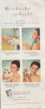 1949 Shulton Vintage Print Ad How To Take A Bath And Enjoy Life Bathing - £11.55 GBP