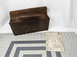 Leather Mail Pouch Portfolio Letter Holder 11x5 Inch Vintage Heavy - $149.95