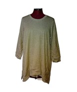 Style &amp; Co. Top Tunic Sage Heather Women Knit Layered Hem Size Medium - $22.77