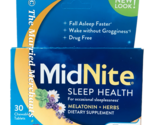 MidNite Sleep Health Melatonin + Herbs 30 cherry tablets each 11/2024 FR... - $15.88
