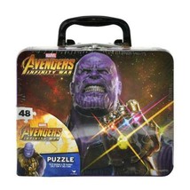 Marvel Avengers Infinity War 48-Piece Puzzle in Carry-All Tin Lunch Snack Box - £13.13 GBP