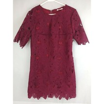 Moon Brand Short Sleeve Marroon Lace Dress Size Medium - £13.17 GBP