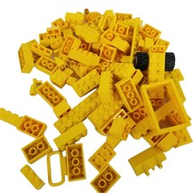 100 Random LEGO Yellow Bulk Lot of Bricks Plates Parts Pieces Used Build... - £7.81 GBP