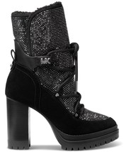 Michael Kors Women&#39;s Culver Embellished Stones Bling Snow LaceUp Booties... - $149.99
