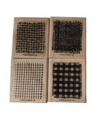 Stampin&#39; Up - 2005 Wood Block Stamp Set - Fabric Background - 4 Pieces - €12,71 EUR
