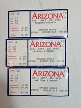 3 Vintage 1990s Oregon Ducks Ticket Stub vs Arizona Wildcats Football 1990 UO UA - £11.74 GBP