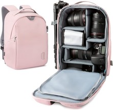 Bagsmart Camera Backpack, Dslr Slr Camera Bag Fits Up To 13-Inch Laptop, Pink - £39.82 GBP
