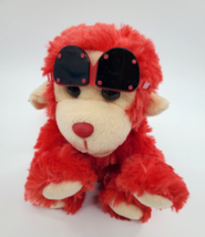 Chrisha Playful Plush Red Monkey w Shades &amp; Whistles Plush 7&quot;  Stuffed T... - £7.86 GBP