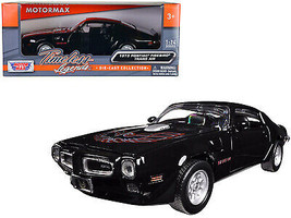 1973 Pontiac Firebird Trans Am Black 1/24 Diecast Car Motormax - £29.12 GBP