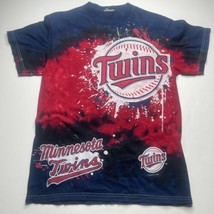 Minnesota Twins T Shirt Men Sz M/L Tie Dye Red Blue Graphic Old Logo Vtg MLB - £11.08 GBP
