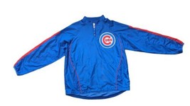 Majestic Authentic Chicago Cubs pullover Windbreaker Jacket 1/4 Zip COOL... - £30.02 GBP