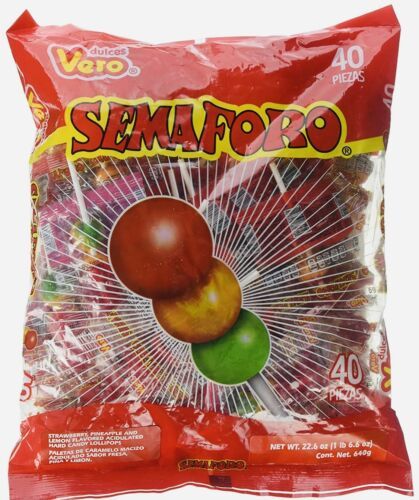 2 X Vero Semaforo Mexican hard candy lollipops paletas de Mexico - £17.26 GBP