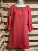 NWT New York And company Red Dress Woman’s Size Large Bell Sleeves Holiday - £23.46 GBP