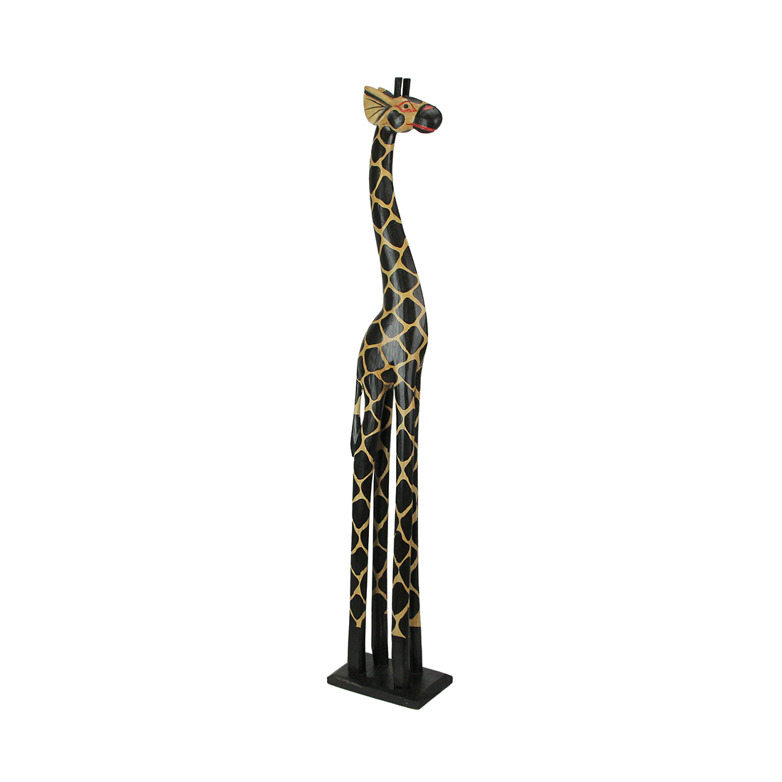 Primary image for 36 Inch Hand Carved Wooden Giraffe Sculpture Safari Home Decor Figurine Statue
