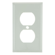 SWITCH, DUPLEX WHITE COVER PLATE 1 GANG RECEPTACLE  US SELLER!!! - £12.78 GBP