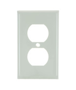 SWITCH, DUPLEX WHITE COVER PLATE 1 GANG RECEPTACLE  US SELLER!!! - £12.57 GBP