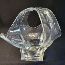 Large Glass or Crystal Bowl Vase Basket Centerpiece Swirling Wave Pulpit... - £27.24 GBP