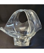 Large Glass or Crystal Bowl Vase Basket Centerpiece Swirling Wave Pulpit... - $47.37 CAD