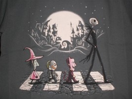 Tee Fury Nightmare Youth Medium &quot;Halloween Road&quot; Before Christmas Shirt Charcoal - $13.00
