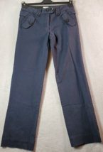 Anthropologie Leifsdottir Pants Womens Size 4 Navy Pockets Dark Wash Flat Front - £15.55 GBP