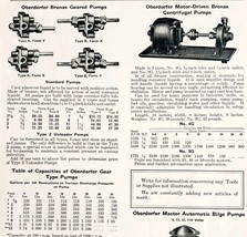 1922 N.T. Bushnell Bilge &amp; Geared Pumps Advertisement Catalogue Hardware... - $12.00