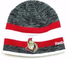 Ottawa Senators Reebok KR67Z NHL Team Logo Striped Hockey Knit Hat/Beanie/Toque - £15.93 GBP