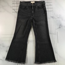 The Great Jeans Womens 29 Black The Kick Bell Bottom Flare Distressed Hem - $130.59