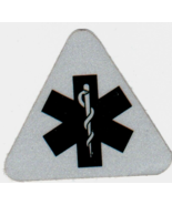 STAR OF LIFE E.M.S. PARAMEDIC  Reflective GREEN Triangle Helmet Decal - $73.63 MXN