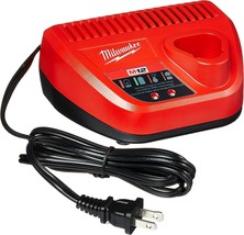 Milwaukee Genuine Oem 48-59-2401 M12 Lithium Ion 12 Volt Battery Charger, Red - £31.16 GBP