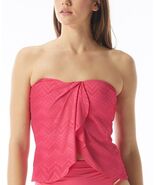 MSRP $92 Vince Camuto Crochet Draped Tankini Top Pink Size Small - $41.57