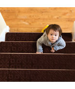 15Pcs Indoor Non-Slip Stair Carpet Mats for Wooden Steps-Brown - Color: ... - €109,83 EUR