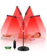 Red Light Therapy Lamp, 4 Head Infrared Light Device For Body, Face, Pai... - $65.89 CAD