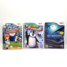 Little League Baseball, Defendin De Penguin &amp; Sea Monsters (Nintendo Wii) Lot - £11.81 GBP