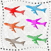 Color Airplane 3D-Digital Clipart-Art Clip-Gift Cards-PNG-Banner-Gift Ta... - $93.20 MXN