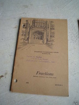 1920 Booklet Fractions by Intl Correspondence Schools - £14.77 GBP
