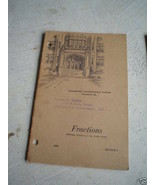 1920 Booklet Fractions by Intl Correspondence Schools - £14.76 GBP