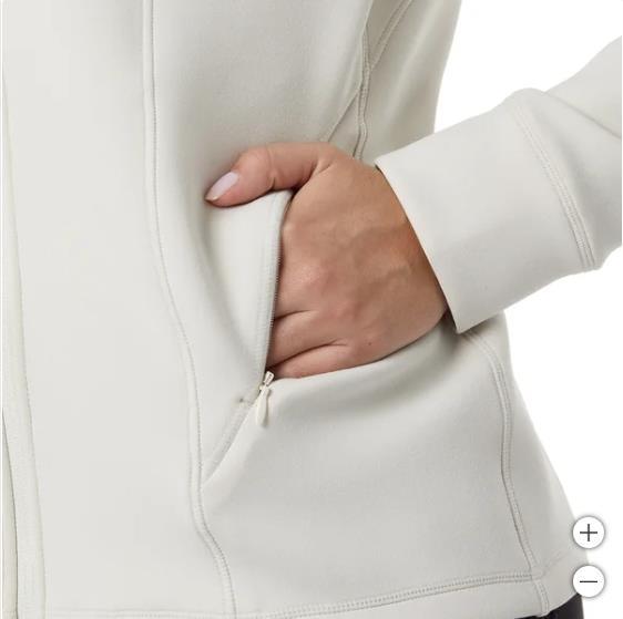 32 Degrees Womens Jacket Tan Full-Zip Pockets Stretch Active Workout Gym Soft Item image 5