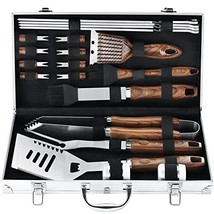 21PCS Professional Stainless Steel Grill Accessories Set for Men Dad Women - £41.83 GBP