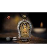 Buddha pendant. Mahasthamaprapta Bodhisattva. Ghau, Tibetan protective a... - £670.99 GBP