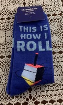 JoAnn Stores Hanukkah Crew Socks Size 4 to 10 Dreidel Blue Brand New How... - £9.40 GBP