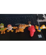 5 Garfield Figures With The Odie Bike For Sale - £13.84 GBP