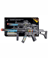 LIGHT UP FLASHING MP5 WITH SOUND &amp; VIBRATING ACTION kids play gun toy TY... - $37.40 CAD
