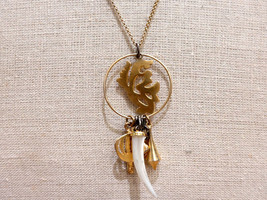 USA Fatto Wendy Mink New York 18K Argento Placcato Oro Ciondolo Collana Nwt - $33.74