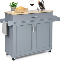 Medimall Rolling Kitchen Island Cart With Storage, Serving Trolley Cart With - £179.05 GBP
