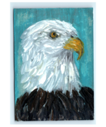 ACEO Original Art Acrylic Bald Eagle Painting - €4,29 EUR