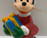 Vintage Disney Minnie Mouse Mrs Claus Christmas 4 in Plastic Ornament - $16.82