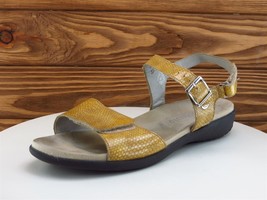 Mephisto Size 42 M Women Sandal Ankle Strap Yellow Patent Leather - £31.32 GBP