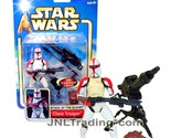 Year 2002 Star Wars Attack of the Clones Figure CLONE TROOPER with Tripo... - £31.44 GBP